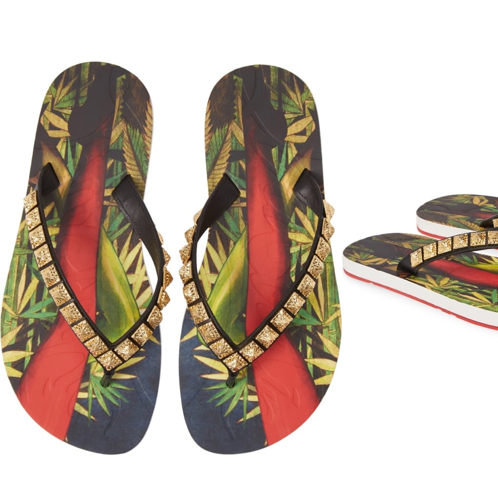 Christian Louboutin Montezazou Studded Flip Flop